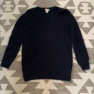J. Crew navy crew neck sweater xs